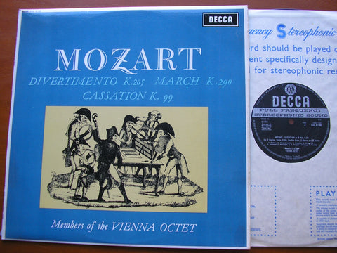 MOZART: DIVERTIMENTO K205 / CASSATION K99 / MARCH K290      VIENNA OCTET     SXL 6150