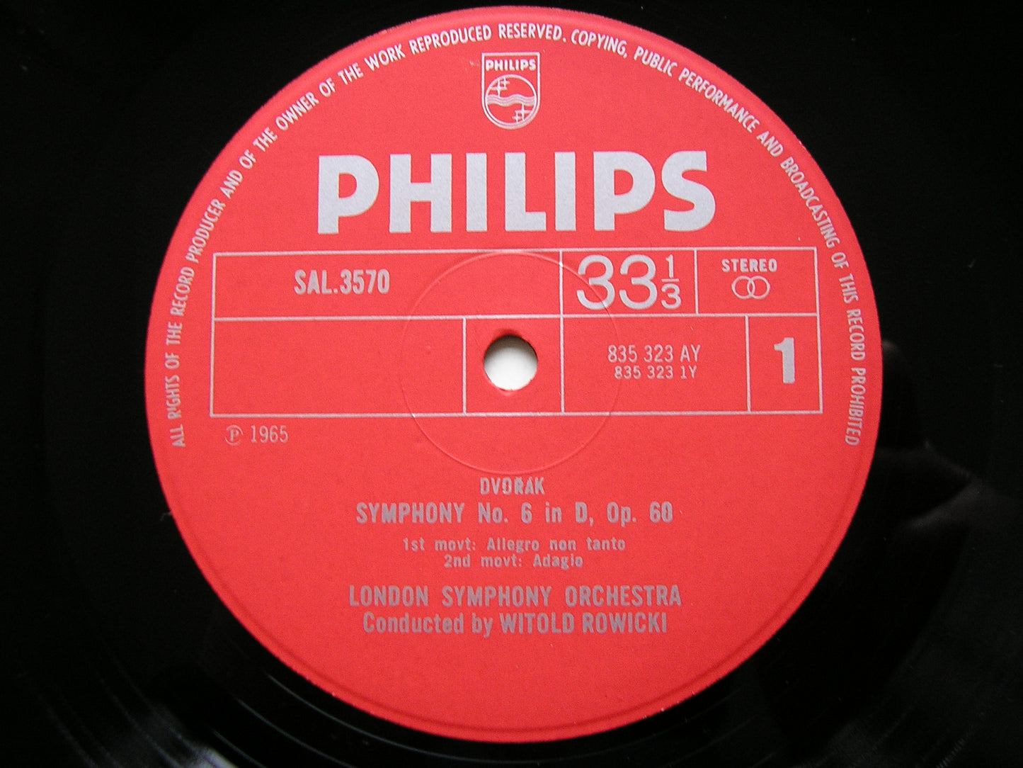 DVORAK: THE NINE SYMPHONIES / THREE OVERTURES   ROWICKI / LONDON SYMPHONY   9LP