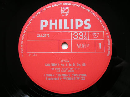 DVORAK: THE NINE SYMPHONIES / THREE OVERTURES   ROWICKI / LONDON SYMPHONY   9LP