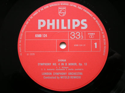 DVORAK: THE NINE SYMPHONIES / THREE OVERTURES   ROWICKI / LONDON SYMPHONY   9LP