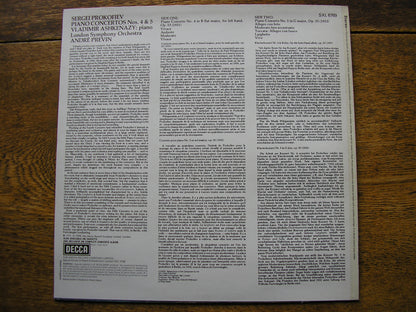 PROKOFIEV: PIANO CONCERTOS Nos. 4 & 5   ASHKENAZY / LONDON SYMPHONY / PREVIN   SXL 6769