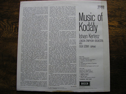 KODALY: HARY JANOS Suite / DANCES OF GALANTA    KERTESZ / LONDON SYMPHONY  SXL 6136