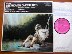 BEETHOVEN: THE FOUR OVERTURES for 'FIDELIO' / THE CREATURES OF PROMETHEUS / CORIOLAN     MUNCH / BOSTON SYMPHONY   VICS 1471