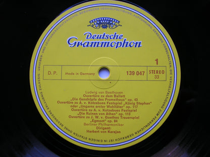 BEETHOVEN: COMPLETE OVERTURES     KARAJAN / BERLIN PHILHARMONIC  2LP    2707 046