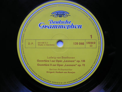 BEETHOVEN: COMPLETE OVERTURES     KARAJAN / BERLIN PHILHARMONIC  2LP    2707 046
