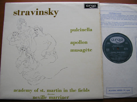 STRAVINSKY: PULCINELLA / APOLLON MUSAGETE    MARRINER / ASMIF ZRG 575