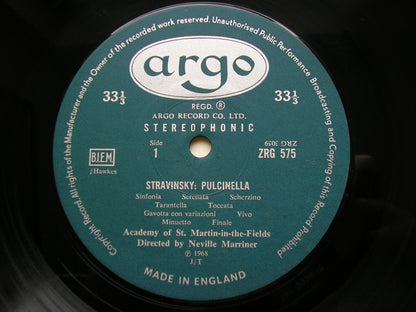 STRAVINSKY: PULCINELLA / APOLLON MUSAGETE    MARRINER / ASMIF ZRG 575
