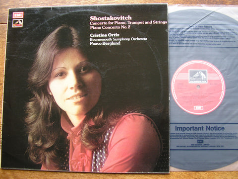 SHOSTAKOVITCH: PIANO CONCERTOS Nos. 1 & 2    ORTIZ / BOURNEMOUTH SYMPHONY / BERGLUND   ASD 3081