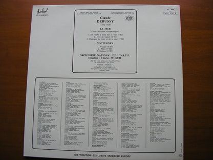 DEBUSSY: LA MER / NOCTURNES     CHARLES MUNCH / FRENCH NATIONAL RADIO ORCHESTRA             FC 408