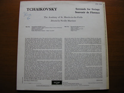 TCHAIKOVSKY: SERENADE FOR STRINGS / SOUVENIR DE FLORENCE   MARRINER / ASMIF   ZRG 584