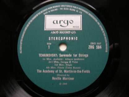TCHAIKOVSKY: SERENADE FOR STRINGS / SOUVENIR DE FLORENCE   MARRINER / ASMIF   ZRG 584
