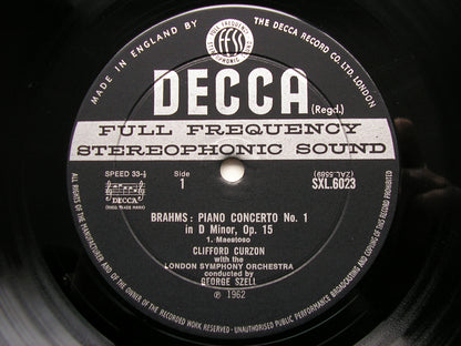 SXL 6023  BRAHMS: PIANO CONCERTO No. 1   CURZON / LONDON SYMPHONY / SZELL      ED2