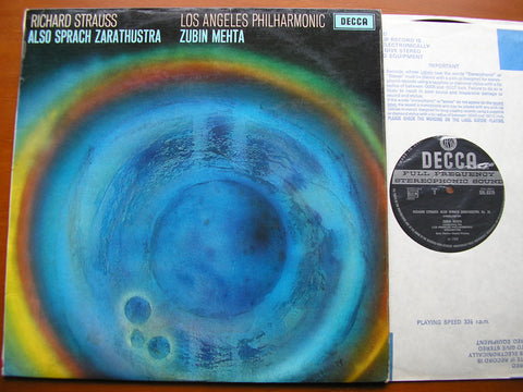 STRAUSS: ALSO SPRACH ZARATHUSTRA    ZUBIN MEHTA / LOS ANGELES PHILHARMONIC   SXL 6379