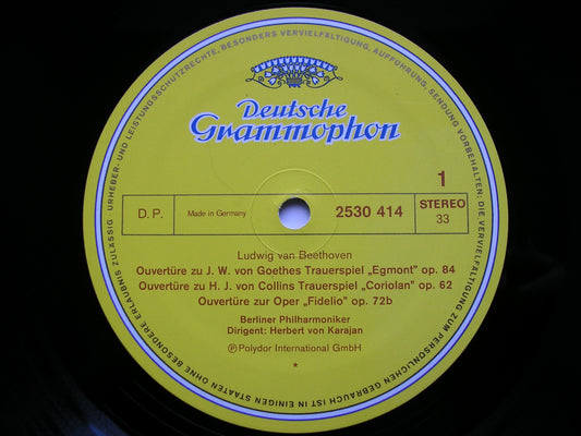 BEETHOVEN: FIVE OVERTURES      KARAJAN / BERLIN PHILHARMONIC    2530 414
