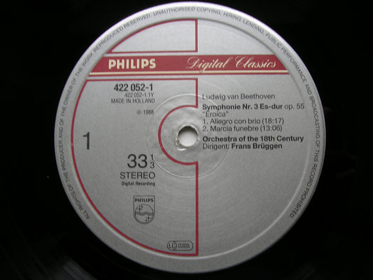 BEETHOVEN: SYMPHONY No. 3 'Eroica'      BRUGGEN / ORCHESTRA of the 18th CENTURY     422 052