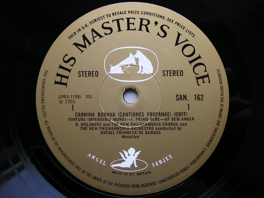 ORFF: CARMINA BURANA  SOLOISTS / NEW PHILHARMONIA / DE BURGOS   SAN 162