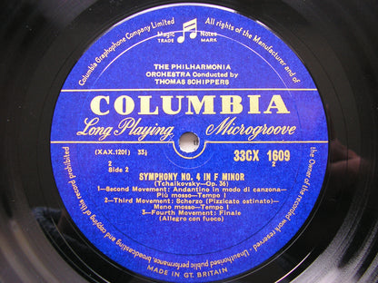 TCHAIKOVSKY: SYMPHONY No. 4  SCHIPPERS / PHILHARMONIA   33CX 1609