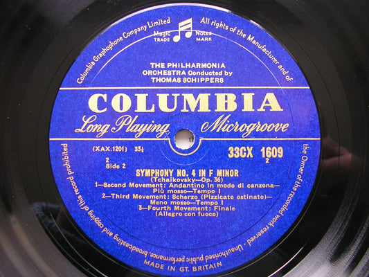 TCHAIKOVSKY: SYMPHONY No. 4  SCHIPPERS / PHILHARMONIA   33CX 1609