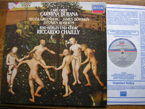 ORFF: CARMINA BURANA  SOLOISTS / BERLIN RADIO SYMPHONY / CHAILLY  411 702