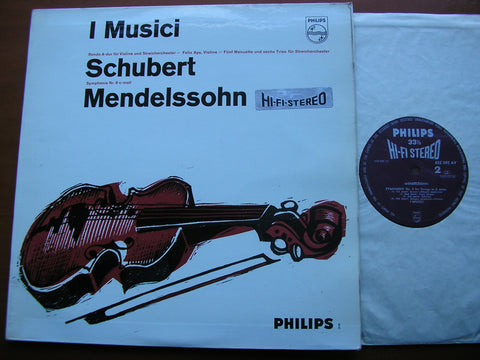 MENDELSSOHN: SYMPHONY No. 9 / SCHUBERT: RONDO D438 / 5 MINUETS & 6 TRIOS FOR STRING ORCHESTRA*     I MUSICI      835 095 AY