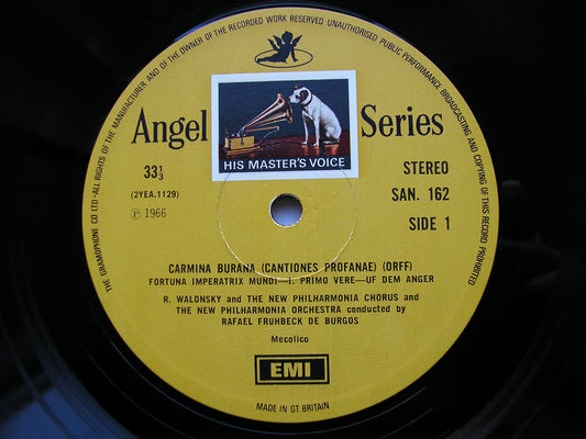 ORFF: CARMINA BURANA  SOLOISTS / NEW PHILHARMONIA / DE BURGOS   SAN 162