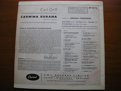 ORFF: CARMINA BURANA   SOLOISTS / HOUSTON SYMPHONY / LEOPOLD STOKOWSKI    SP 8470