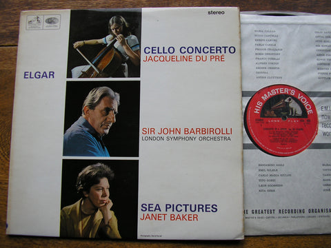 ELGAR: CELLO CONCERTO / SEA PICTURES   DU PRE / BAKER / LONDON SYMPHONY / BARBIROLLI   ASD 655