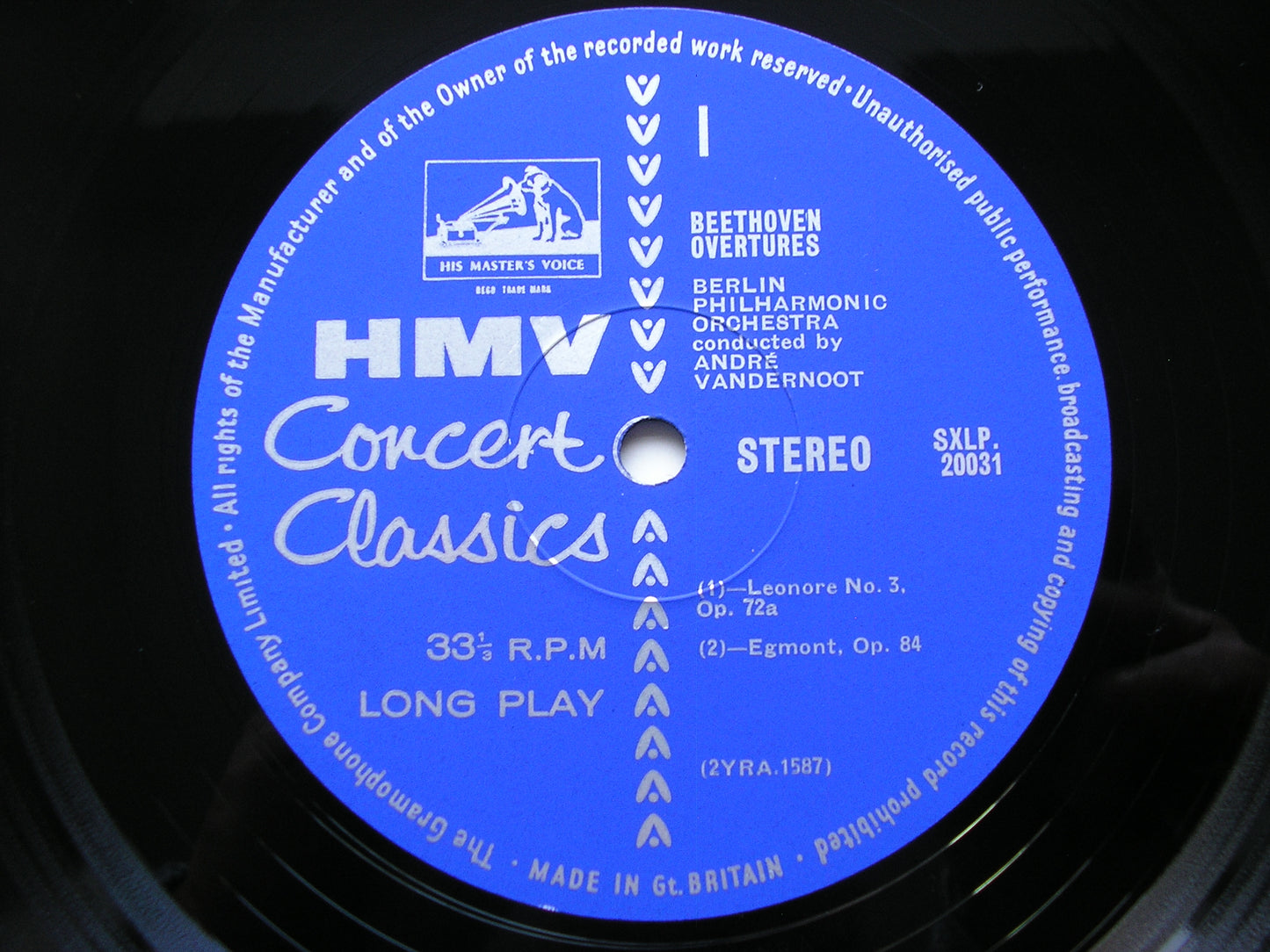 BEETHOVEN: FIVE OVERTURES      VANDERNOOT / BERLIN PHILHARMONIC    SXLP 20031