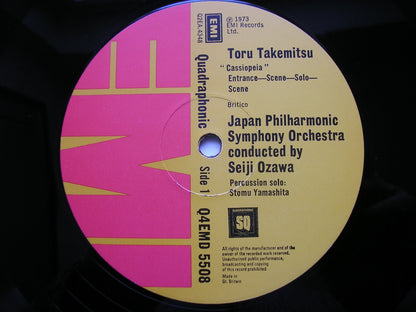 TAKEMITSU / ISHII: ORCHESTRAL MUSIC  YAMASHTA / OZAWA / GAGAKU ENSEMBLE   Q4 EMD 5508