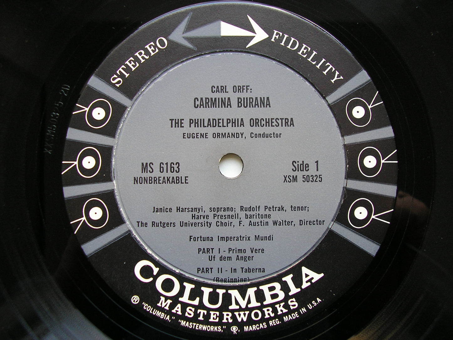 ORFF: CARMINA BURANA   SOLOISTS / PHILADELPHIA ORCHESTRA / ORMANDY   MS6163
