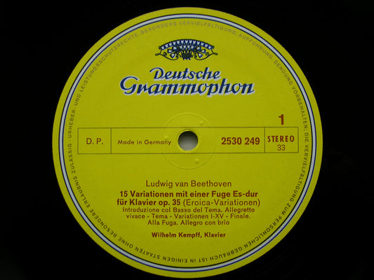 BEETHOVEN: EROICA VARIATIONS / 6 VARIATIONS Op. 34 / 32 VARIATIONS Wo080    WILHELM KEMPFF   2530 249