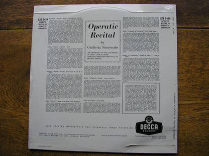 OPERATIC RECITAL: VERDI / BIZET / ROSSINI / MASSENET / BELLINI / THOMAS   GIULIETTA SIMIONATO   LXT 5458