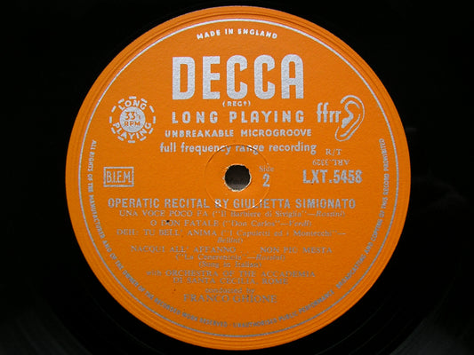 OPERATIC RECITAL: VERDI / BIZET / ROSSINI / MASSENET / BELLINI / THOMAS   GIULIETTA SIMIONATO   LXT 5458