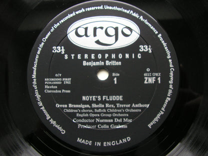 BRITTEN: NOYE'S FLUDDE   SOLOISTS / ENGLISH CHAMBER ORCHESTRA / DEL MAR*    ZNF 1