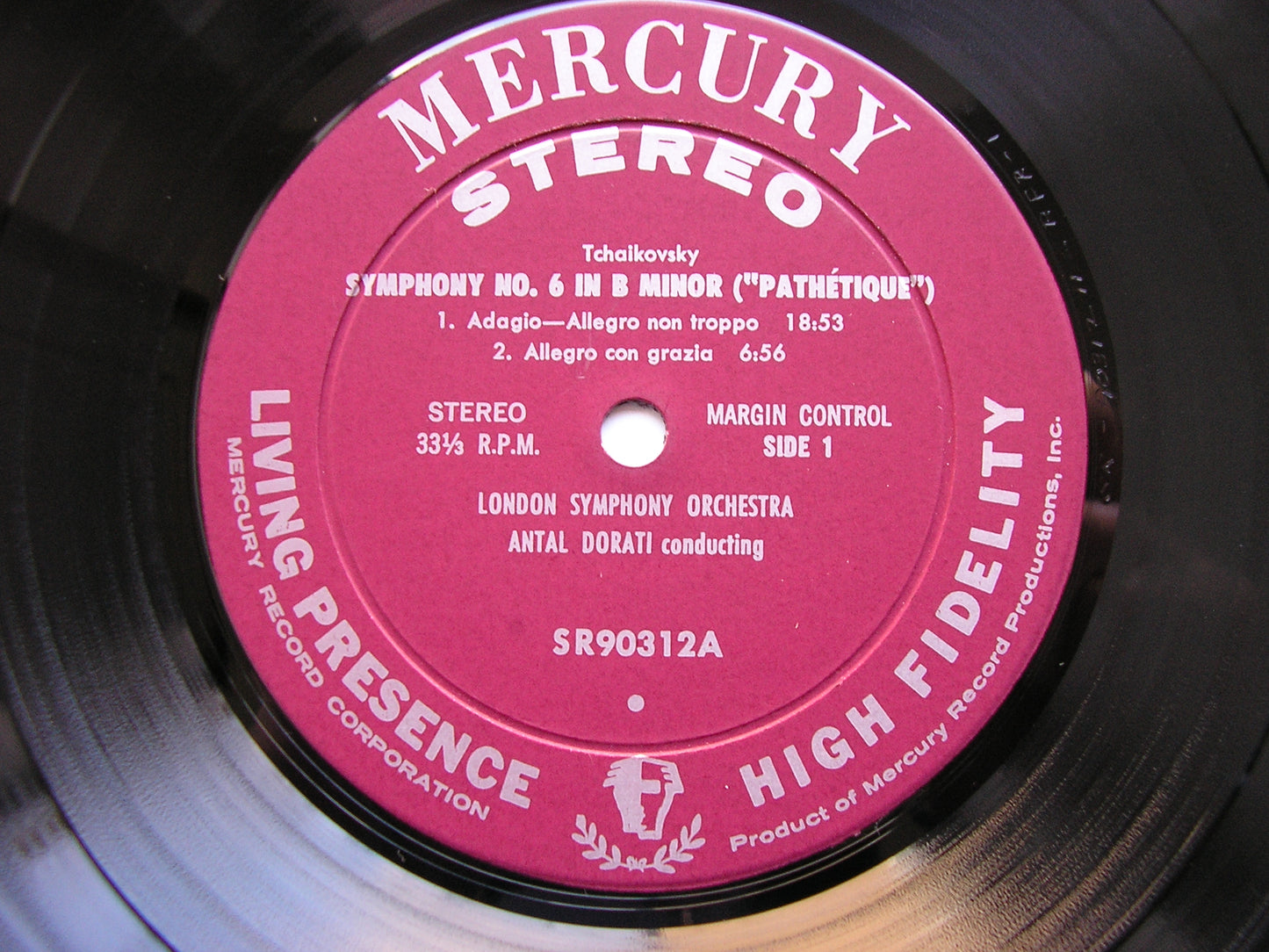 TCHAIKOVSKY: SYMPHONY No. 6 'Pathetique'   DORATI / LONDON SYMPHONY   SR90312