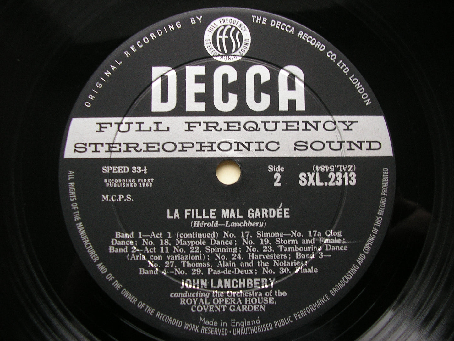 HEROLD: LA FILLE MAL GARDEE     LANCHBERY / OROHCG     SXL 2313