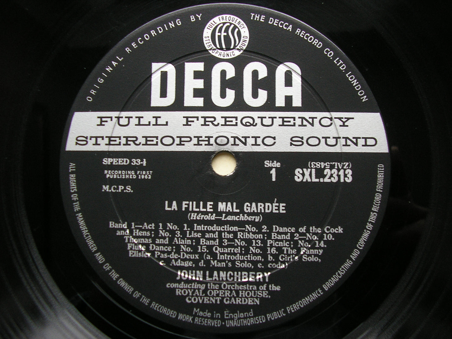 HEROLD: LA FILLE MAL GARDEE     LANCHBERY / OROHCG     SXL 2313