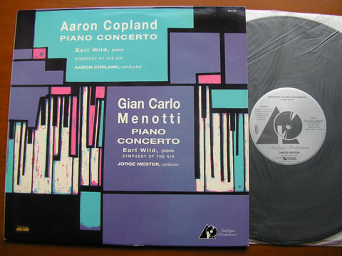 COPLAND: PIANO CONCERTO / MENOTTI: PIANO CONCERTO   WILD / SYMPHONY OF THE AIR / COPLAND / MEISTER   APC 029