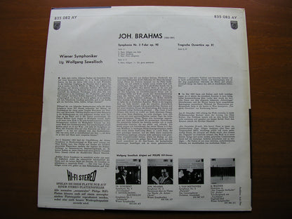 BRAHMS: SYMPHONY No. 3 / TRAGIC OVERTURE   SAWALLISCH / VIENNA SYMPHONY   835 082 AY
