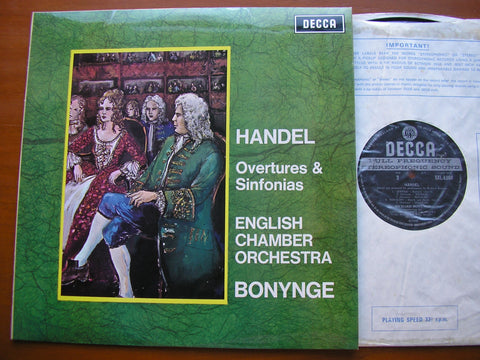 HANDEL: OVERTURES & SINFONIAS      BONYNGE / ENGLISH CHAMBER ORCHESTRA    SXL 6360