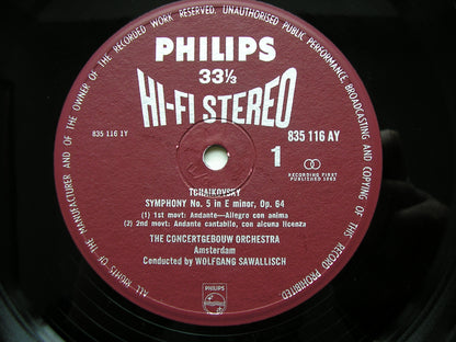 TCHAIKOVSKY: SYMPHONY No. 5   SAWALLISCH / CONCERTGEBOUW AMSTERDAM   835 116 AY