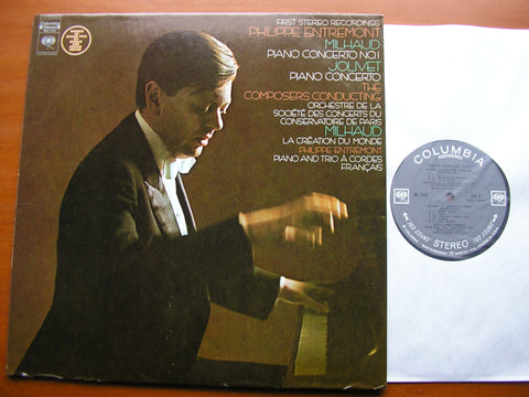 MILHAUD & JOLIVET: PIANO CONCERTOS    ENTREMONT / PARIS CONSERVATOIRE ORCHESTRA / MILHAUD / JOLIVET   MS 7432