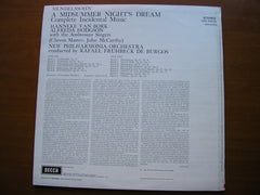 MENDELSSOHN: A MIDSUMMER NIGHT'S DREAM     SOLOISTS / NEW PHILHARMONIA / DE BURGOS     SXL 6404