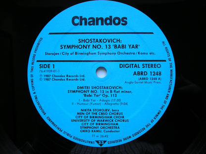 SHOSTAKOVICH: SYMPHONY No. 13 'Babi Yar'    STOROJEV / CITY OF BIRMINGHAM SYMPHONY / KAMU    ABRD 1248
