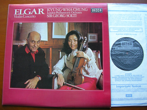 ELGAR: VIOLIN CONCERTO  CHUNG / LONDON PHILHARMONIC / SOLTI   SXL 6842