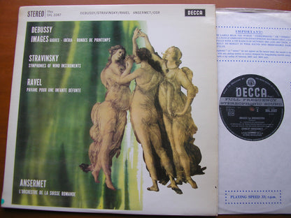 DEBUSSY: IMAGES / STRAVINSKY: SYMPHONIES OF WIND INSTRUMENTS / RAVEL: PAVANE    ANSERMET / SUISSE ROMANDE    SXL 2287