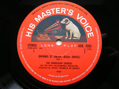 RAVEL: DAPHNIS & CHLOE   DE BURGOS / NEW PHLHARMONIA    ASD 2355