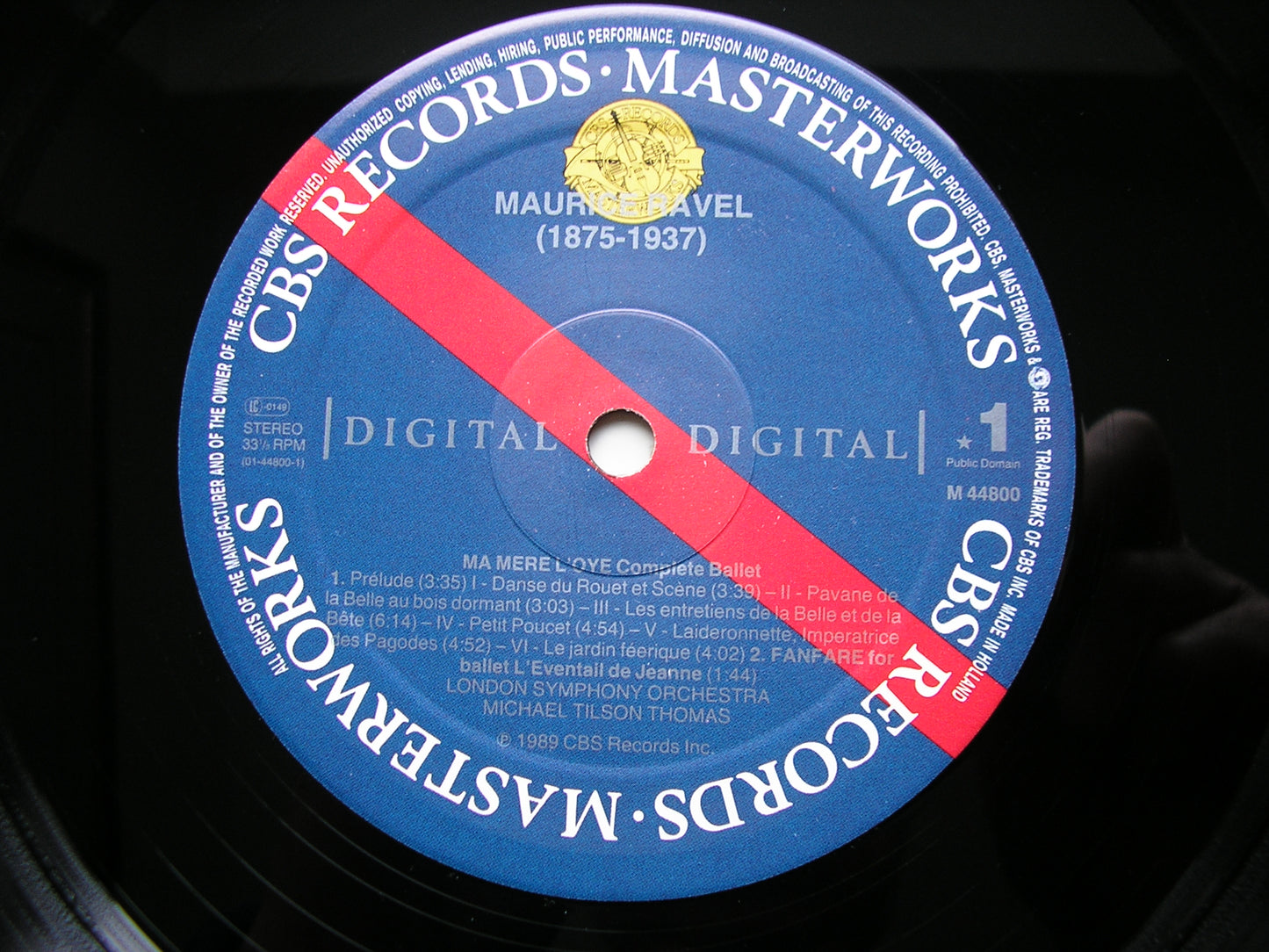 RAVEL: BOLERO / MA MERE L'OYE (Complete Ballet)    TILSON THOMAS / LONDON SYMPHONY   M44800