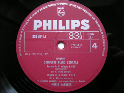 MOZART: THE COMPLETE PIANO SONATAS   INGRID HAEBLER   6 LP SET   AXS 6001
