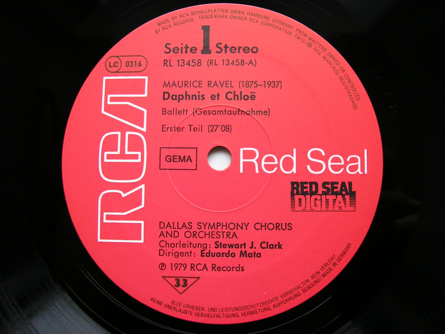 RAVEL: DAPHNIS & CHLOE   MATA / DALLAS SYMPHONY   RL 13458